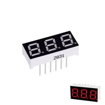 Afișaj LED 7-Segmente 3 Cifre 2831BS (Anod Comun, Roșu, 7 mm)