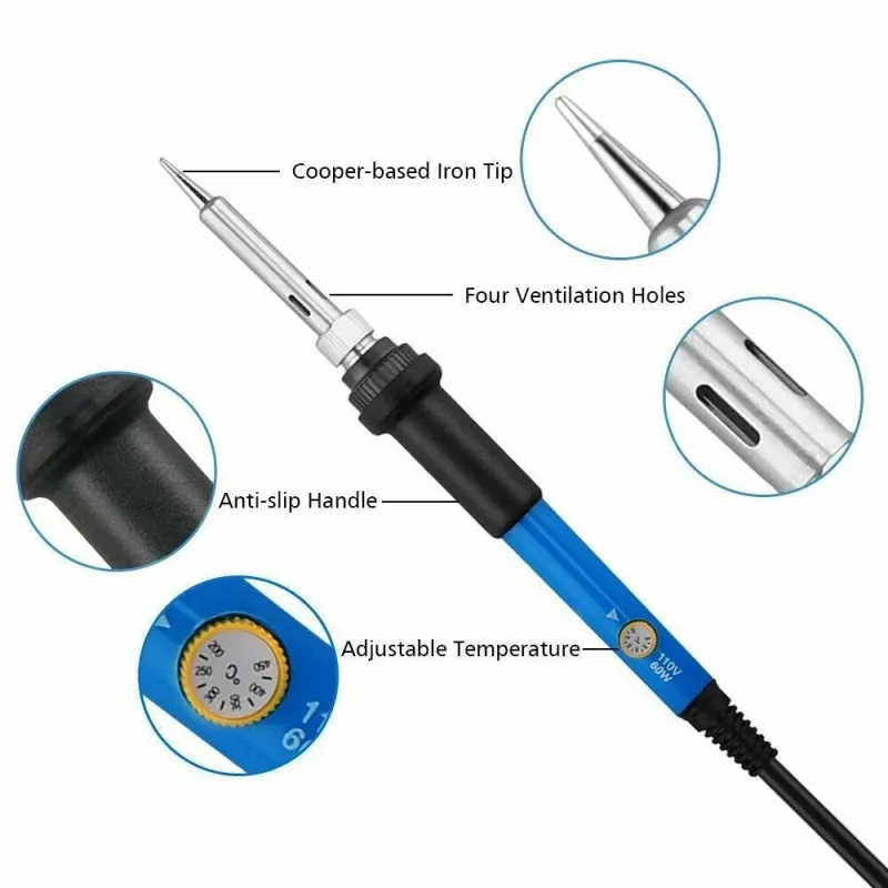 Adjustable Temperature 220 Volt 60 Watt Soldering Iron Adjustable Temperature 220 Volt 60 Watt Soldering Iron