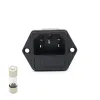 AC Power Socket Plug Male 250V 10A with 10A Fuse AC Power Socket Plug Male 250V 10A with 10A Fuse