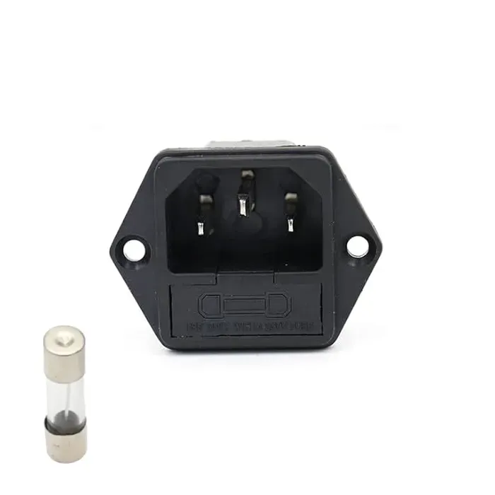 AC Power Socket Plug Male 250V 10A with 10A Fuse AC Power Socket Plug Male 250V 10A with 10A Fuse