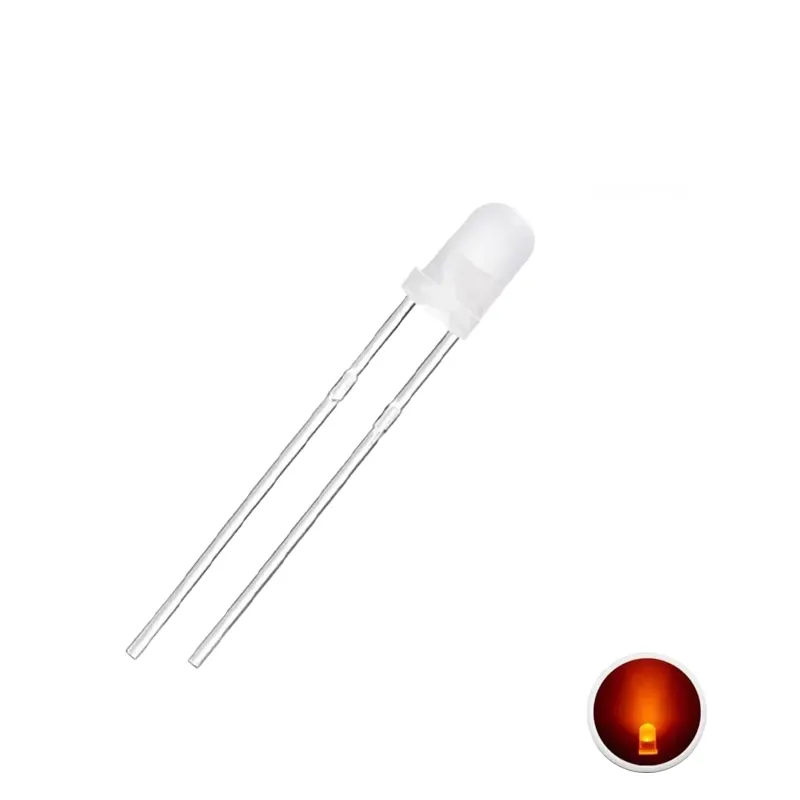 LED de 3 mm Portocaliu Difuz LED de 3 mm Portocaliu Difuz