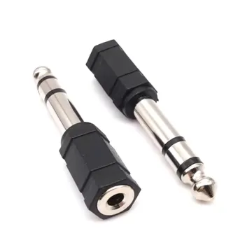 6.3mm Stereo Male to 3.5mm Female Connector Converter Jack 6.3mm Stereo Male to 3.5mm Female Connector Converter Jack