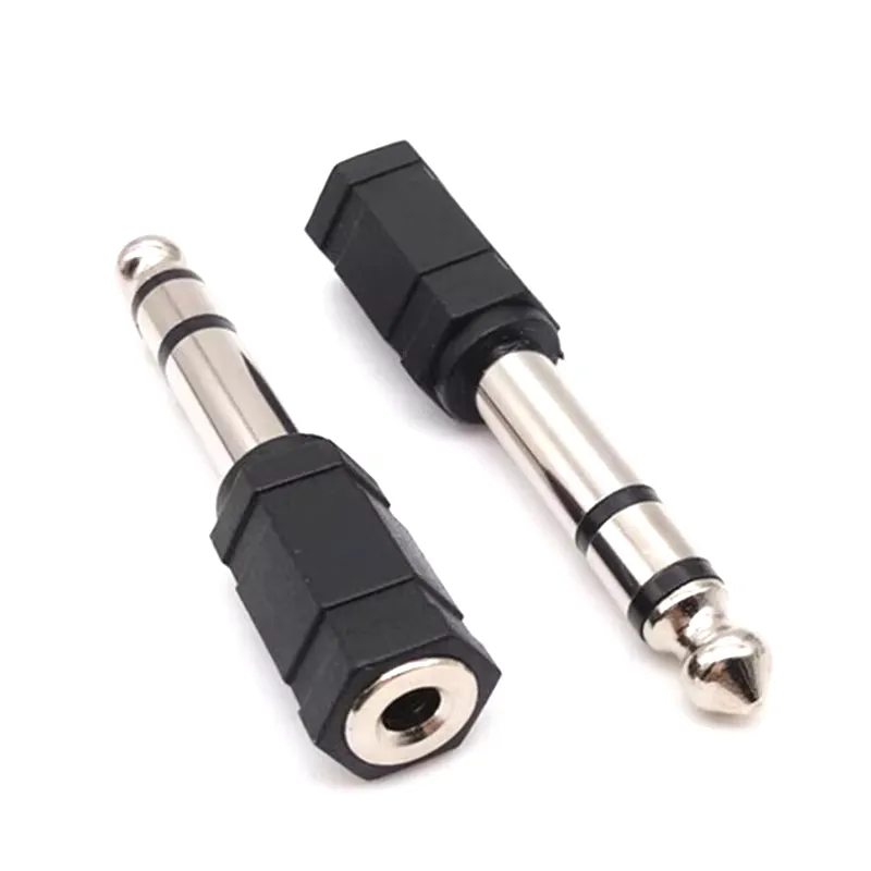 6.3mm Stereo Male to 3.5mm Female Connector Converter Jack 6.3mm Stereo Male to 3.5mm Female Connector Converter Jack