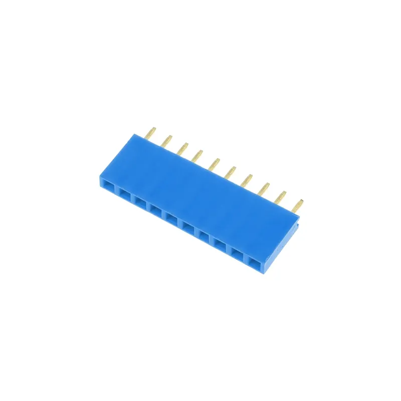 1x10 Pin Header 2.54mm Albastru - Femeie 1x10 Pin Header 2.54mm Albastru - Femeie