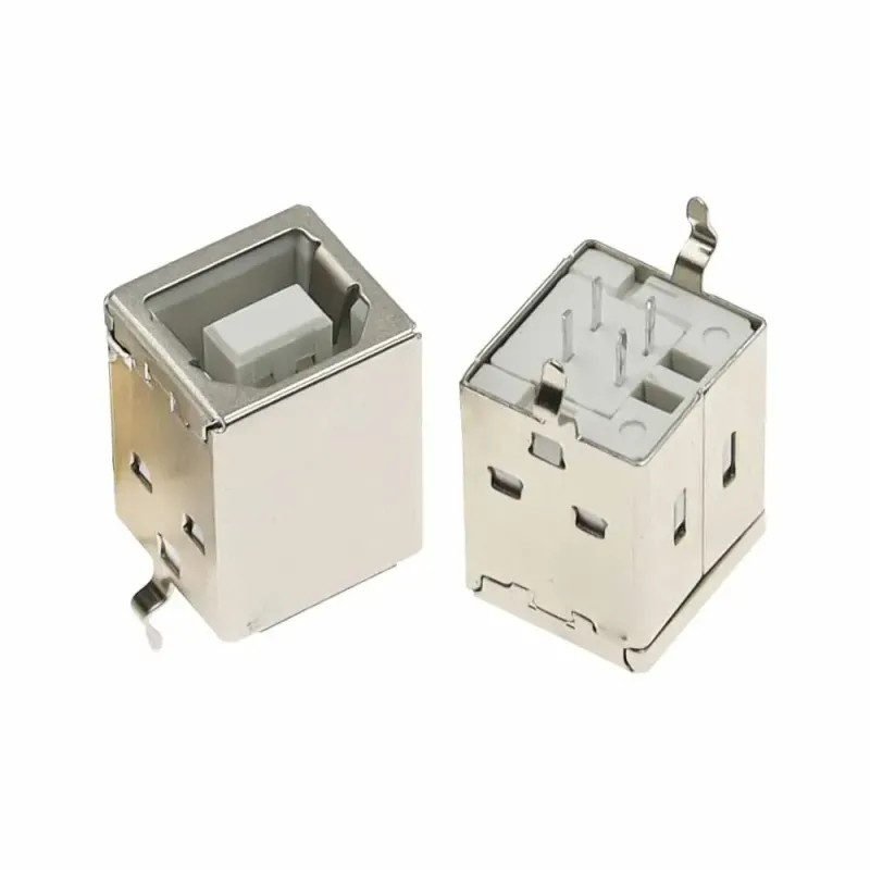 USB Type B Female Solder Jacks Connector USB-B Type 180 Degrees USB Type B Female Solder Jacks Connector USB-B Type 180 Degrees