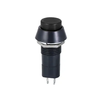 Buton de 12 mm, Blocare pornire/oprire, 3 Amp, PBS-11A - Negru