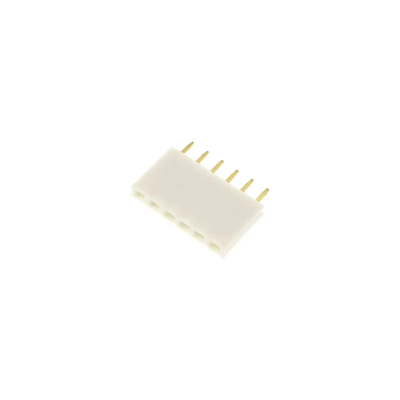 1x6 Pin Header 2.54mm Pitch White - Female