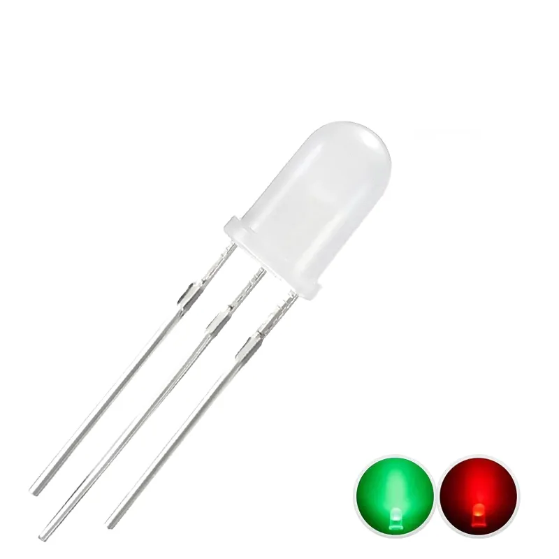 5mm Dual Led Green-Red Common Anode Diffuse 5mm Dual Led Green-Red Common Anode Diffuse