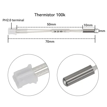 320C Thermistor Compatible with K1 / K1 Max / K1C Hotend 320C Thermistor Compatible with K1 / K1 Max / K1C Hotend