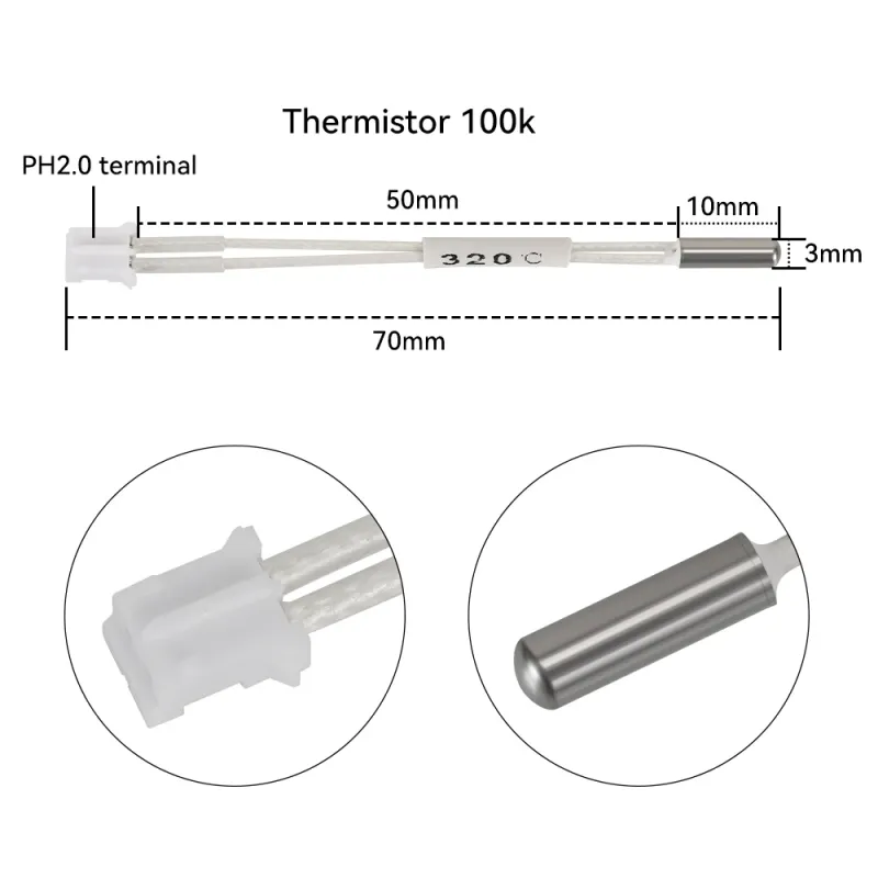 320C Thermistor Compatible with K1 / K1 Max / K1C Hotend 320C Thermistor Compatible with K1 / K1 Max / K1C Hotend