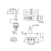 SS22F25-G7 Panel Mount Mini Slide Switch 2 Position DPDT 2P2T SS22F25-G7 Panel Mount Mini Slide Switch 2 Position DPDT 2P2T