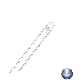 LED Alb Transparent de 3 mm LED Alb Transparent de 3 mm