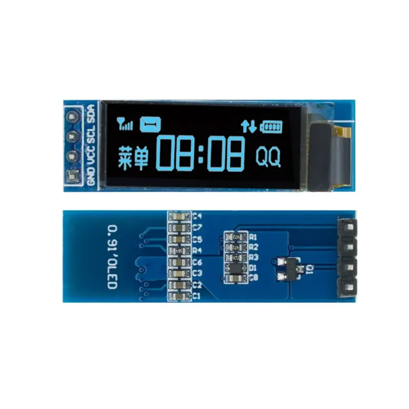 0.91" OLED Display Module – Blue Screen, 128x32 Pixels 0.91" OLED Display Module – Blue Screen, 128x32 Pixels