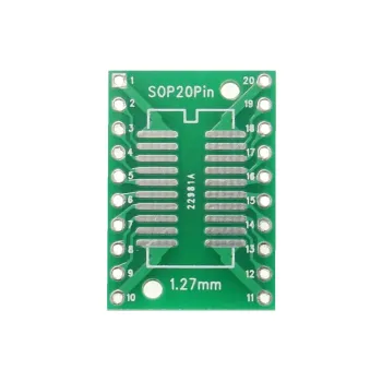 SOP-20 to DIP-20 Converter Board from SMD to DIP Format SOP-20 to DIP-20 Converter Board from SMD to DIP Format