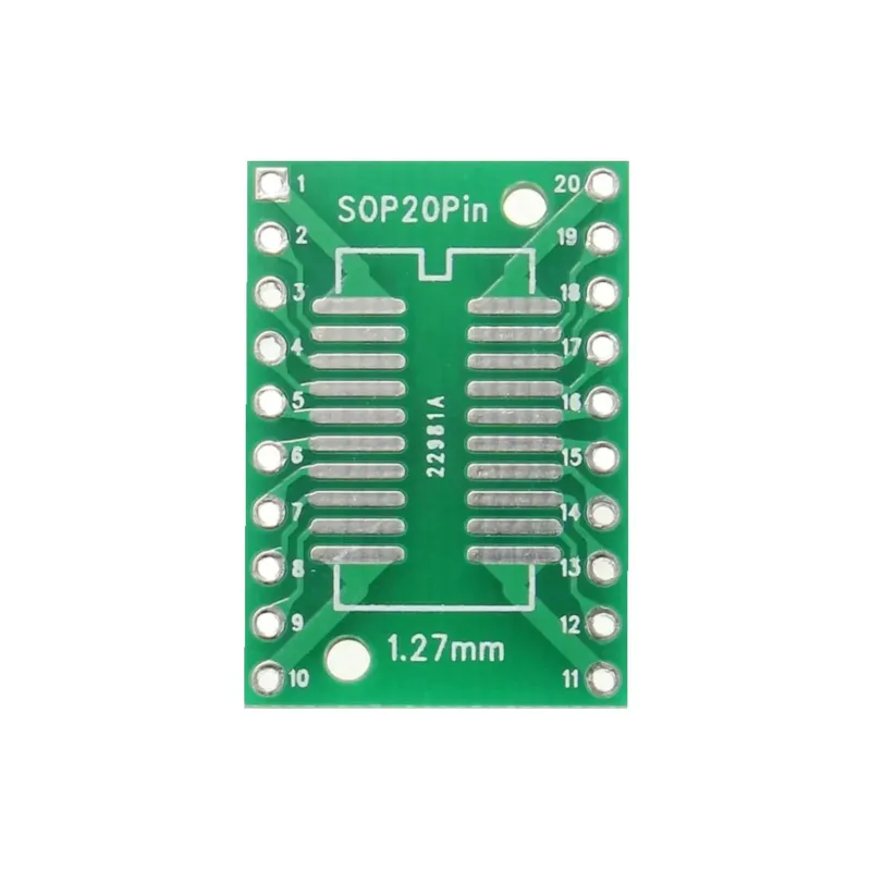 SOP-20 to DIP-20 Converter Board from SMD to DIP Format SOP-20 to DIP-20 Converter Board from SMD to DIP Format