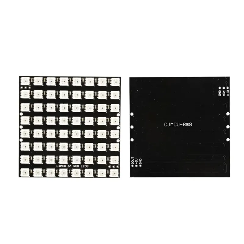 WS2812B Neopixel Addressable RGB LED Module 8x8 Square Matrix 64-bit WS2812B Neopixel Addressable RGB LED Module 8x8 Square Matrix 64-bit