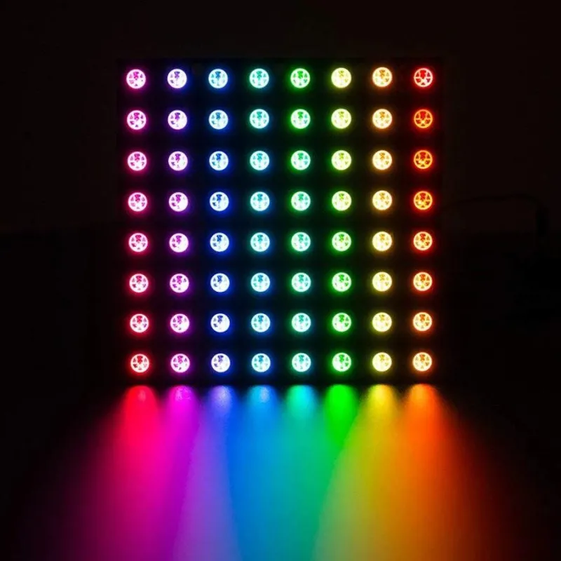 WS2812B Neopixel Addressable RGB LED Module 8x8 Square Matrix 64-bit WS2812B Neopixel Addressable RGB LED Module 8x8 Square Matrix 64-bit