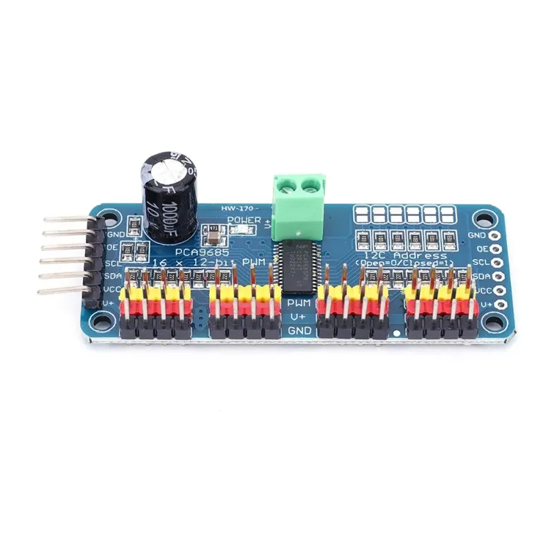 PCA9685 16 Channel IIC Interface 12-Bit PWM Servo Motor Driver Board PCA9685 16 Channel IIC Interface 12-Bit PWM Servo Motor Driver Board