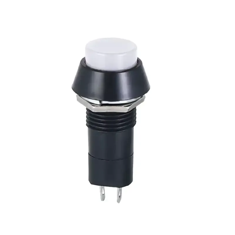 Push Button 12mm, Momentary On/Off, 3 Amp, PBS-11B - White Push Button 12mm, Momentary On/Off, 3 Amp, PBS-11B - White