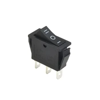 KCD3-103 Rocker Switch SPDT ON-OFF-ON 250V 15A 3-Way - Black KCD3-103 Rocker Switch SPDT ON-OFF-ON 250V 15A 3-Way - Black