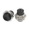 Push Button 16mm, Momentary On/Off, 2 Amp, PBS-26B - Black Push Button 16mm, Momentary On/Off, 2 Amp, PBS-26B - Black
