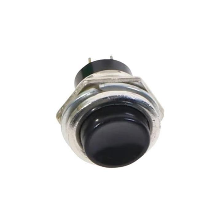 Push Button 16mm, Momentary On/Off, 2 Amp, PBS-26B - Black Push Button 16mm, Momentary On/Off, 2 Amp, PBS-26B - Black